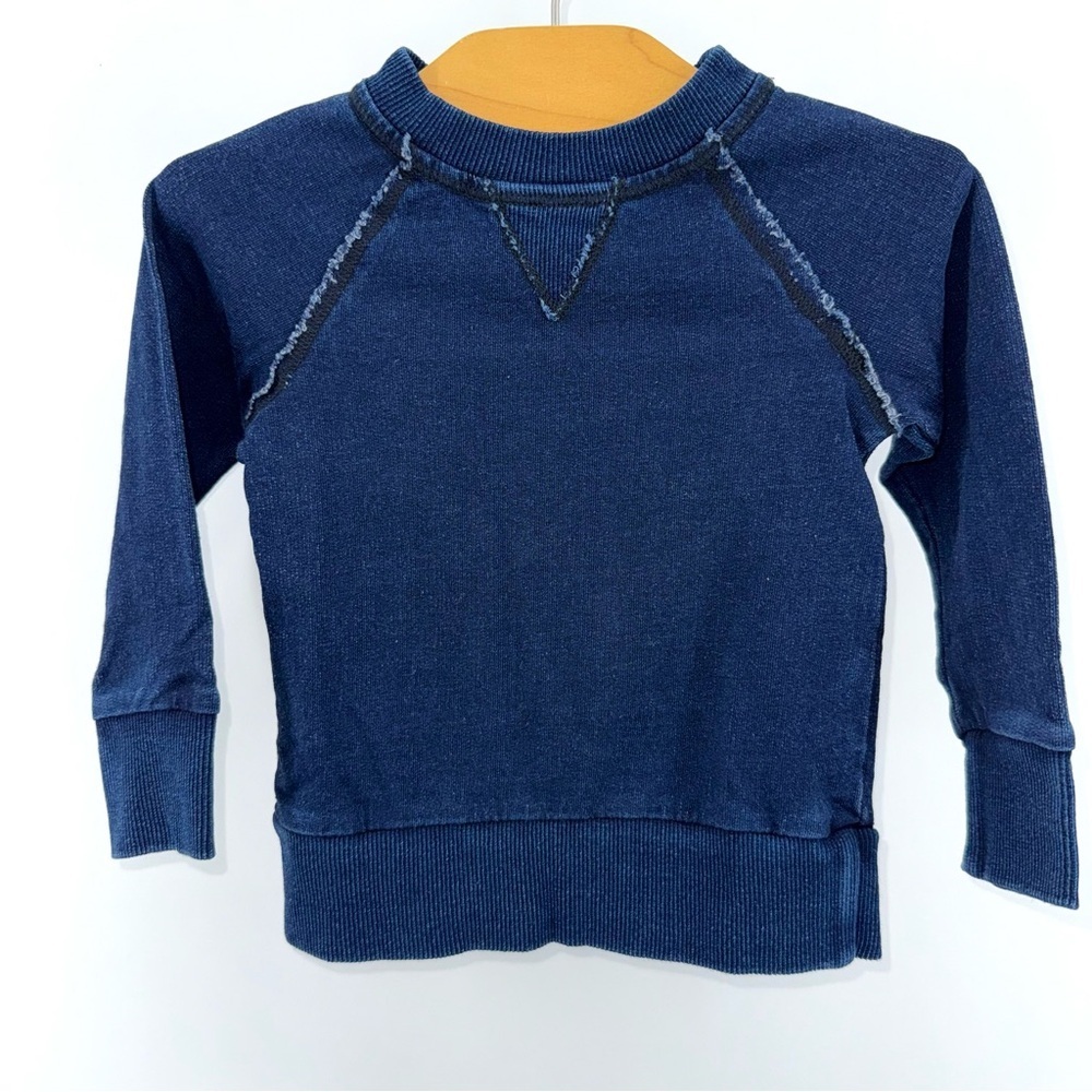 Miki Miette Baby Boys Navy Blue Crewneck Sweatshirt New!